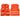 Orange safety vest type 1 with reflective stripes on a white background