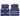 Royal blue vest with multiple pockets and reflective stripes on a white background