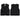 Black vest type 2 with multiple pockets shown from front and back on a white background