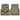 Khaki utility vest type 2 shown from front and back on a white background