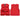 Red vest type 2 with multiple pockets on a white background