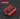 Red and black tool on a dark background with text indicating size.