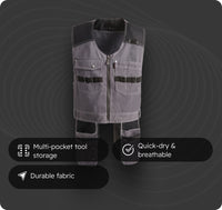 Professional Tool Vest — Adjustable Workwear for Outdoor Maintenance