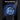 Dynamic front view of a mini turbo jet fan with glowing blue vortex representing strong wind force on a dark background.