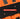 Orange and black measuring tool with dual scale measurements