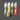 Four colorful pocket knives with different colored handles on a gray background