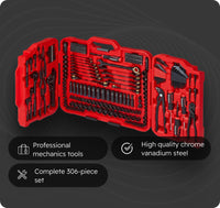 Professional 306-Piece Mechanics Tool Set and Socket Kit