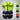 Yellow safety vest with reflective stripes and multiple views on a gray background