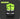 Green and black safety vest on a dark background