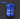 Blue safety vest with reflective stripes on a dark background