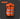 Orange safety vest with reflective stripes on a dark background